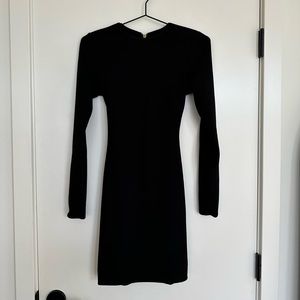 Dress the Population Long Sleeve Black Backless Mini Dress